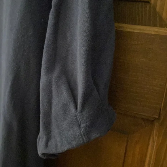 Z supply french Terry navy puff sleeve dress large - Picture 3 of 4